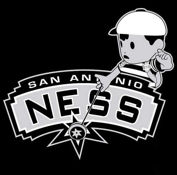 San Antonio Ness logo fabric transfer